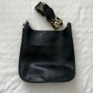 Ahdorned Black Messenger Bag